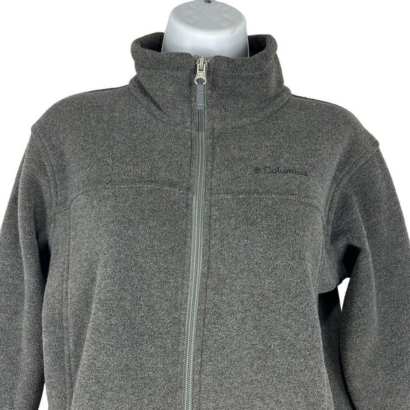 Columbia Boys Steens Mountain II Fleece Jacket Size L Gray - Picture 2 of 7